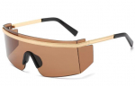 Aizo Square black PC / Metal Frame Brown