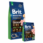 Brit Premium by Nature Adult XL sausas pa&scaron;aras &scaron;unims, 15 kg