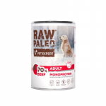 VetExpert Raw Paleo Adult konservai su jautiena &scaron;unims, 400 g