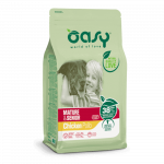 Oasy Mature & Senior Chicken sausas pa&scaron;aras su vi&scaron;tiena vyresnio amžiaus &scaron;unims, 12 kg