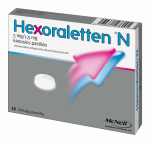 Hexoraletten N 5mg+1,5mg pastilės N16