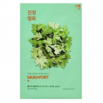 Pure Essence Mask Sheet Mugwort Lak&scaron;tinė veido kaukė su paprastojo kiečio ekstraktu 1 vnt.