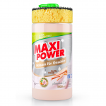 Koncentruotas indų ploviklis - migdolų kvapo gelis "MAXI POWER" su dozatoriumi ir kempine indams plauti, 1000ml