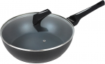 Klausberg aliumininė keptuvė su marmurine danga ir dangčiu, &Oslash;28 cm, pilka, KB-7692