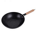 WOK keptuvė 30 cm i&scaron; anglinio plieno su medine rankena KINGHoff KH-1983