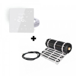 Grindinio &scaron;ildymo tinklelis Warmset BLACK, 150W + programuojamas termostatas Feelspot WTH22.16 NEW WiFi