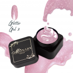 Glitter Gel 2 - gelis nagų priauginimui - 13ml