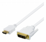 Kabelis DELTACO HDMI DVI, 7m, Full HD , baltas / HDMI-116AD