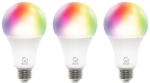 LED lemputės DELTACO SMART HOME, E27, RGB, WiFi, 9W, 3vnt pakuotė / SH-LE27RGBA6002-3P / 1902592