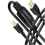 AXAGON ADR-210B aktyvus USB 2.0 A-M į B-M kabelis, 10m, papildomas maitinimas