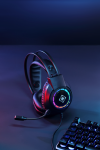 DH220 USB stereo žaidimų ausinės DELTACO GAMING, RGB, juodos / GAM-168 / 4222325