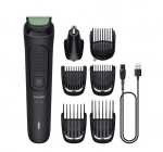 Philips Multigroom series 3000 8-in-1, Face and Hair MG3730/15 8 tools Self-sharpening steel blades Up to 60 min run time Rinsea