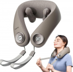 RENPHO U Neck mini kaklo masažuoklis, &scaron;ildymas, 2 intensyvumai, Bluetooth muzikos atkūrimas, pilkas