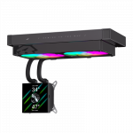 Gamemax CPU Liquid Cooler | GLACIER 240 LCD BK | Black