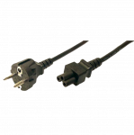 Logilink | Black CEE7/7 Schuko | C5 coupler