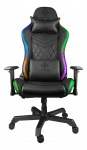 Žaidimų kėdė DELTACO GAMING PU oda, RGB, juoda / GAM-080