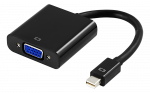 Adapteris DELTACO VGA - miniDisplayPort, 1080p 60Hz, 0.2m, juodas / DP-VGA3-K / 00110026