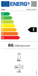 Midea MDRD143FGE01 Refrigerator, E, Freestanding, Larder, Height 86 cm, Fridge net 93L, White