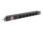 LANBERG PDU 19inch 1U 16A 6x FR 2m