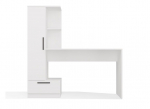 Cosmo Desk + Bookcase Set, White
