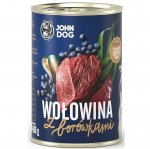 JOHN DOG Berry Line Adult Beef with blueberries - wet dog food - 400g