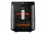 Midea Two Zone Airfryer | MAD1100DADK | Power 1850 W | Capacity 4.4/6.4 L | Rapid Air technology | Black