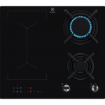 Electrolux KDI641723K kombinuota kaitlentė, 2 indukcinės ir 2 dujinės zonos, 60cm, juoda