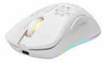 Belaidė itin lengva žaidimų pelė DELTACO GAMING WHITE LINE 70g svorio, RGB, SPCP6651, 400-6400 DPI, 1000 Hz, balta / GAM-120-W