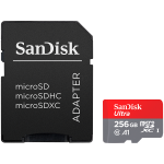 SANDISK Ultra microSDXC 256GB + SD Adapter 150MB/s A1 Class 10 UHS-I