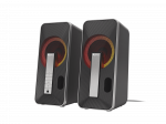 Genesis | Computer Speaker | Helium 100BT RGB | Bluetooth | Silver/Black | Gaming Speakers | Wireless connection