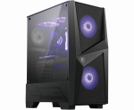 MSI MAG FORGE 100M PC Case, Mid-Tower, USB 3.2, Black | MSI | MAG FORGE 100M | Black | ATX