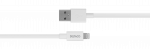 USB kabelis DELTACO su Lightning jungtimi, MFI sertifikuotas, 2.4A, 0.5 m, baltas / IPLH-4005
