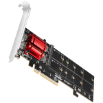 Axagon PCEM2-ND PCIE 2X NVME M.2 CONTROLLERPCI-Express x8 internal controller for connecting two NVMe M.2 SSD disks to a compute