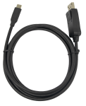 8K USB-C į DisplayPort dvikryptis kabelis DELTACO, 7680 x 4320 @ 30Hz, 1 m, juodas / USBC-DP-BI100 / 1902481