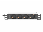 Digitus | 10 Socket Strip with Aluminum Profile, 4-way safety sockets | DN-95418