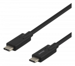 DELTACO USB-C - USB-C kabelis, 5Gbit / s, 5A, 2M, juodas USBC-1503M