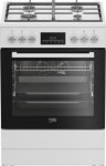 Beko FBM62330GWDTN kombinuota viryklė, dujinė kaitlentė, elektrinė orkaitė, 60cm, 72l, balta