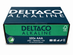 AAA (LR03) &scaron;arminės baterijos DELTACO, 100 vnt pakuotė / LR03-100B / 1903327