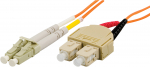 Optinis kabelis DELTACO OM1, LC - SC, duplex, UPC, 62,5/125, 1.5m, oranžinis / LCSC-1M-5