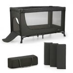 Kinderkraft JOY LIGHT, kelioninė lovelė, maniežas 2 in 1, susilanksto per 5 s, tinklinės sienelės, &scaron;oninis įėjimas su užtrauktuk