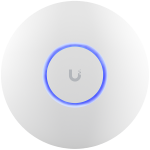 UBIQUITI U6+, WiFi 6, 4 spatial streams, 140 m (1,500 ft ) coverage, 300+ connected devices, Powered using PoE, GbE uplink.