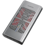 EEM2-20GD USB-C 20Gbps Dual M.2 NVMe SSD CLONE MASTER Enclosure. External USB-C 20Gbps metal box for two M.2 NVMe SSD disks with