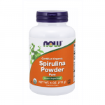 NOW Foods Organic Spirulina Powder maisto papildas, ekologi&scaron;kos spirulinos milteliai, 113g