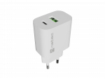 Natec Ribera USB Charger 1X USB-A + 1X USB-C 20W, White