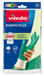 Vileda Dermo Plus M Gloves Green Cotton, Nitrile