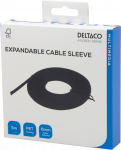 Nailoninis kabelių vamzdelis DELTACO OD6.0 mm, 5 m, juodas / LDR21 / 1903144