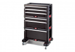Keter Tool Rack on wheels 6 drawers Black