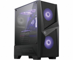MSI MAG FORGE 100M Mid Tower Gaming Computer Case 'Black, 2x 120mm ARGB PWM Fan, 1x 120mm Fan, 1-6 ARGB Hub, Mystic Light Sync,