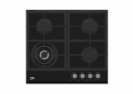 BEKO Hob | HILW64235S | Gas | Number of burners/cooking zones 4 | Rotary knobs | Black