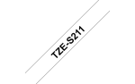 Brother | TZe-S211 Strong Adhesive Laminated Tape | Black on White | TZe | 8 m | 6 cm
